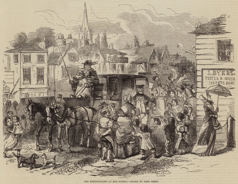 La festa di matrimonio a casa di Mrs Byers da John Leech
