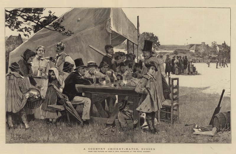 Una partita di cricket in campagna, Sussex da John Robertson Reid
