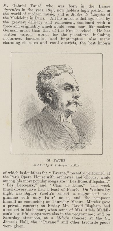 M Faure da John Singer Sargent