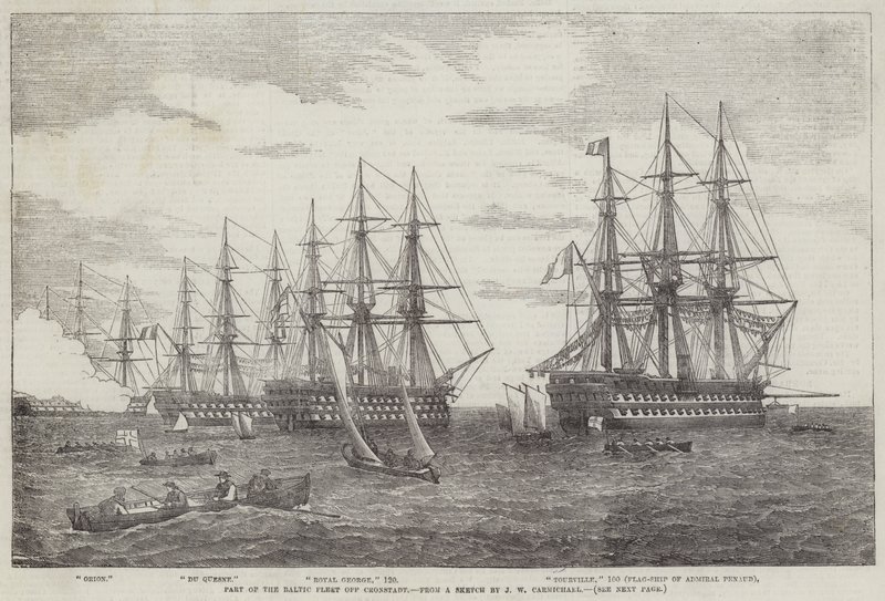 Parte della Flotta Baltica al largo di Cronstadt da John Wilson Carmichael