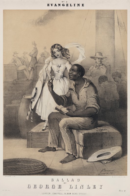 Evangeline, ballata di George Linley (litografia) da John (after) Brandard
