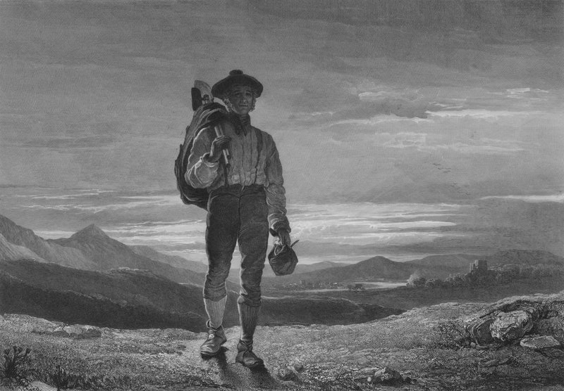Illustrazione per La notte del cottar di Robert Burns, Verso II (incisione) da John (after) Faed