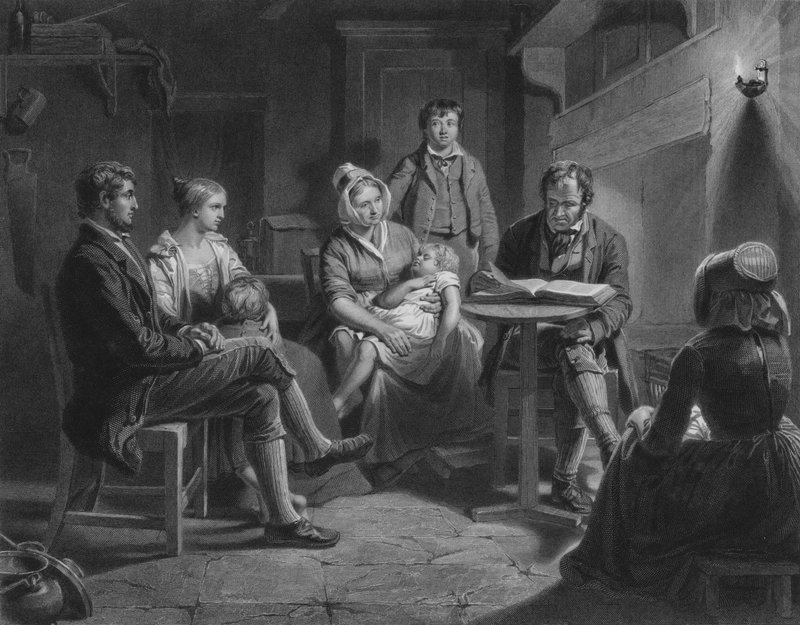Illustrazione per La notte del contadino di Robert Burns, Verso XII da John (after) Faed