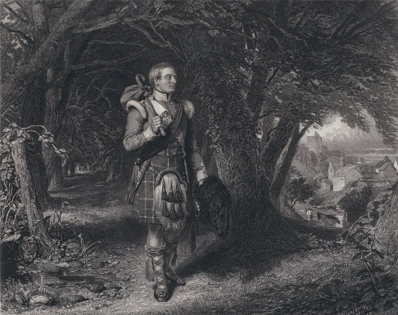 Illustrazione per Il ritorno del soldato di Robert Burns da John (after) Faed
