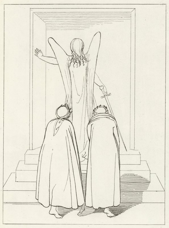 Porta del Purgatorio, Purgatorio, Canto 9 (incisione) da John (after) Flaxman