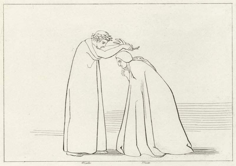 Umiliazione, Purgatorio, Canto 1 (incisione) da John (after) Flaxman