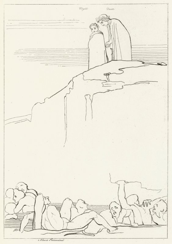 Malebolge, Inferno, Canto 18 (incisione) da John (after) Flaxman