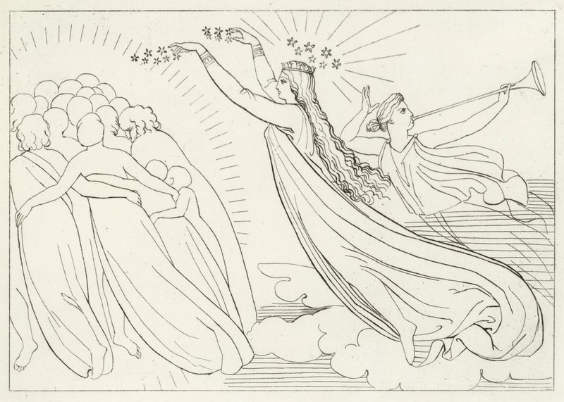 Il bene attivo, Paradiso, Canto 6 (incisione) da John (after) Flaxman