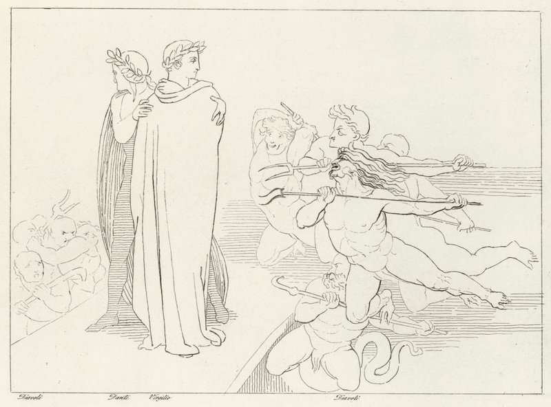 Il Ponte, Inferno, Canto 21 (incisione) da John (after) Flaxman
