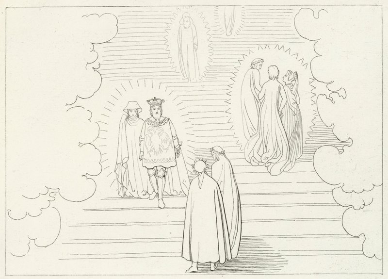 I Gradini Celesti, Paradiso, Canto 21 (incisione) da John (after) Flaxman
