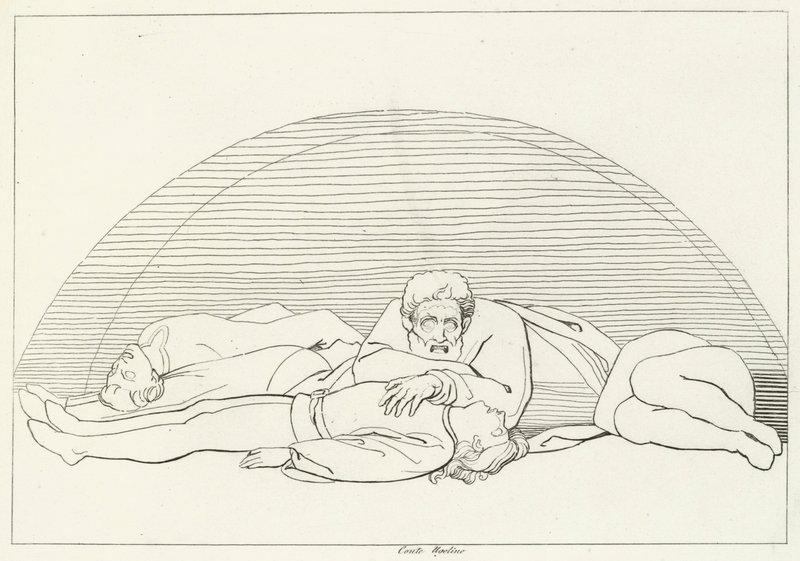 La Morte di Ugolino, Inferno, Canto 33 (incisione) da John (after) Flaxman