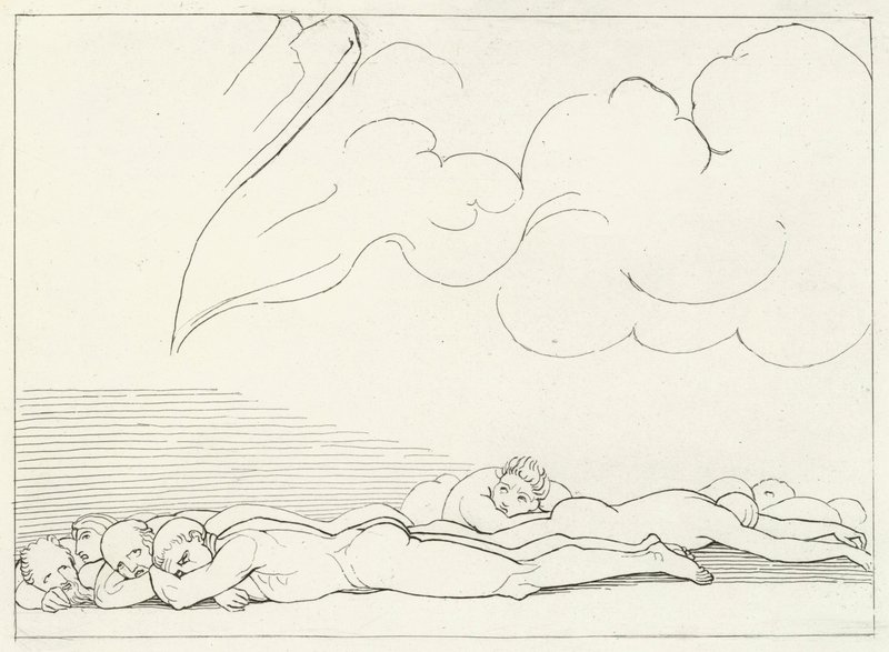 Il terremoto, Purgatorio, Canto 20 da John (after) Flaxman