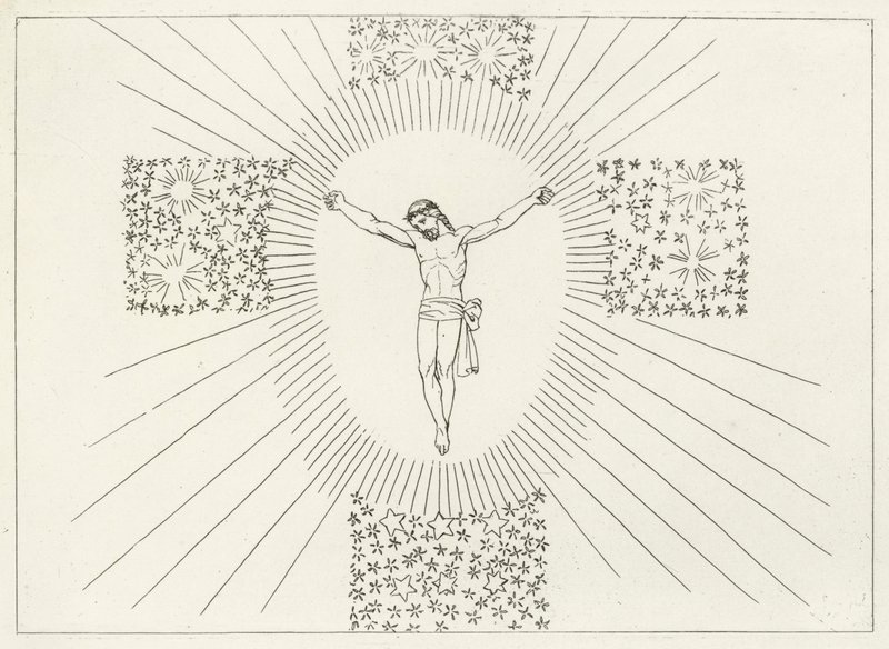 La croce gloriosa, Paradiso, Canto 14 (incisione) da John (after) Flaxman