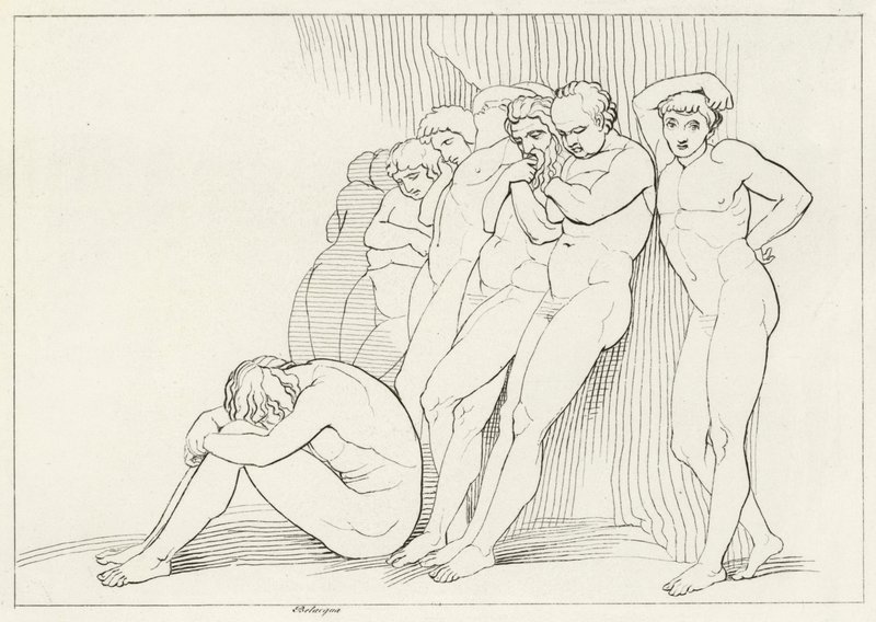 I negligenti, Purgatorio, Canto 4 da John (after) Flaxman