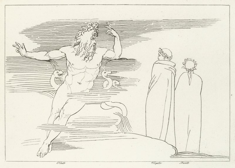 La Regione di Pluto, Inferno, Canto 7 (incisione) da John (after) Flaxman