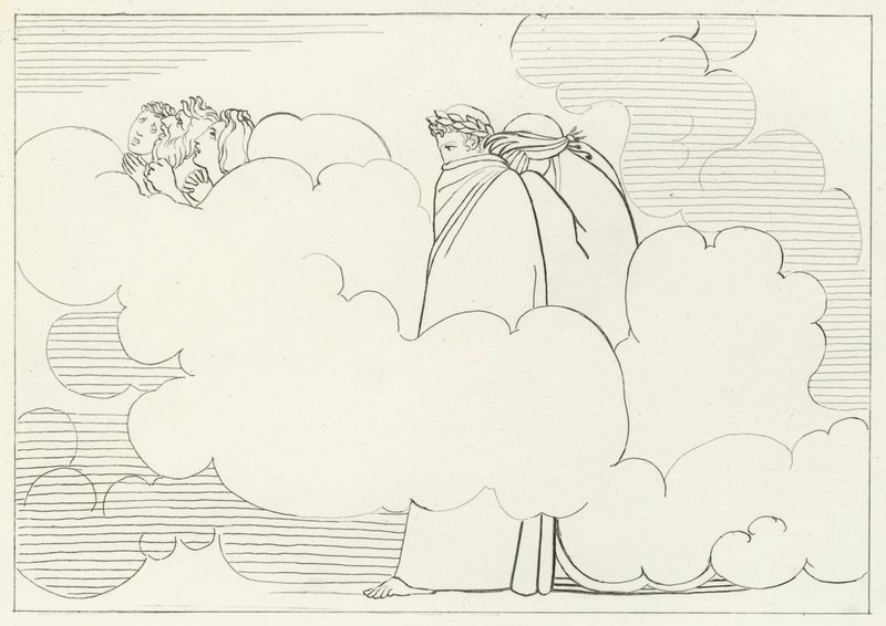 La Regione del Fumo, Purgatorio, Canto 16 (incisione) da John (after) Flaxman