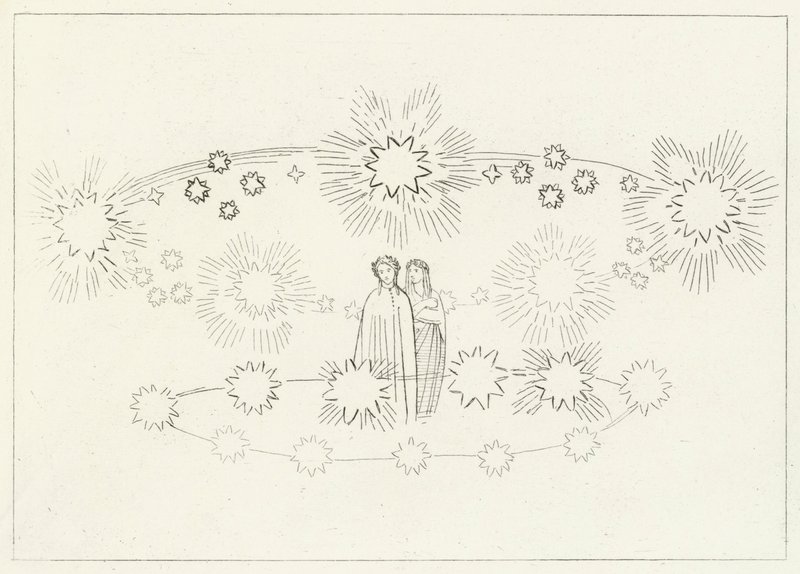 La Regione del Sole, Paradiso, Canto 10 (incisione) da John (after) Flaxman