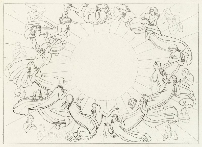 Il Sole, Paradiso, Canto 12 da John (after) Flaxman