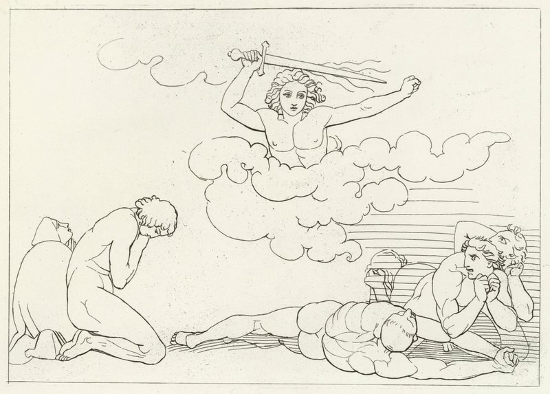 I Terrori della Colpa, Paradiso, Canto 22 (incisione) da John (after) Flaxman