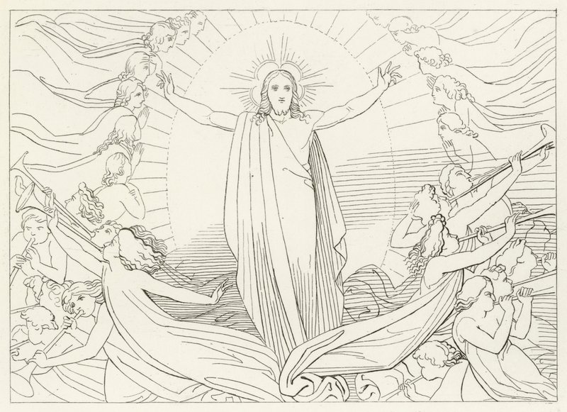 Il trionfo di Cristo, Paradiso, Canto 23 (incisione) da John (after) Flaxman