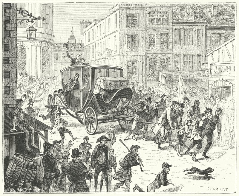 Il diplomatico francese Jacques Lauriston a Londra per trasmettere la ratifica della Pace di Amiens da John (after) Gilbert