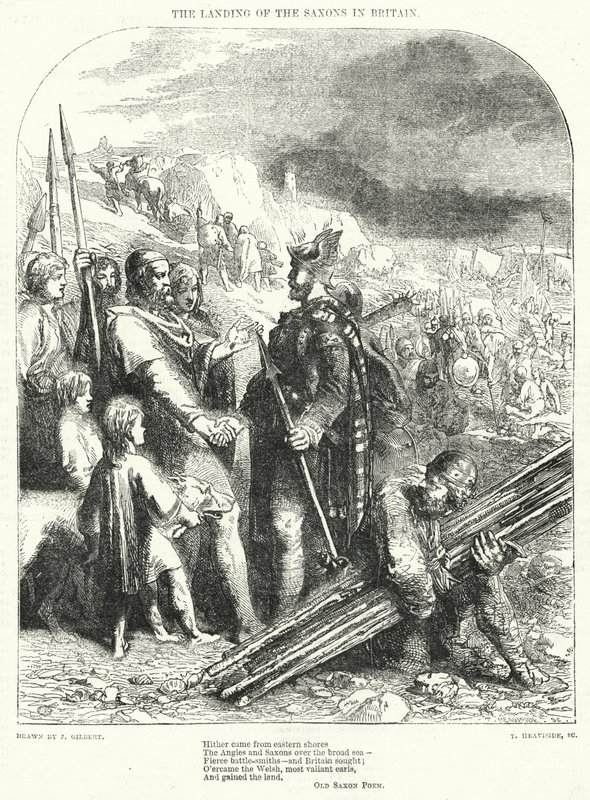 Lo sbarco dei Sassoni in Britannia da John (after) Gilbert