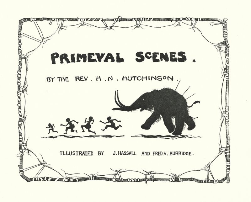 Illustrazione della pagina del titolo per Scene primordiali da John (after) Hassall