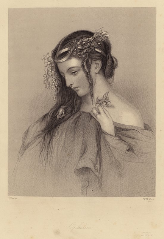 Shakespeare: Amleto, Ofelia, Atto IV, Scena V da John (after) Hayter