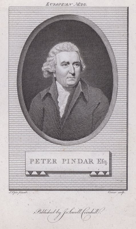 John Wolcot, medico e satirico inglese che scriveva sotto lo pseudonimo di Peter Pindar (incisione) da John (after) Opie