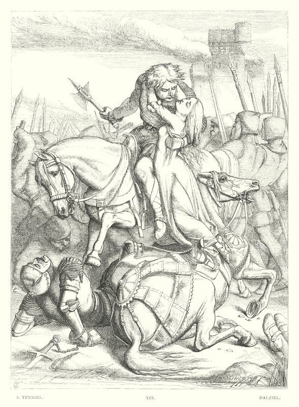 Il Childe Harold di Lord Byron, Canto III, Stanza 49 (incisione) da John (after) Tenniel