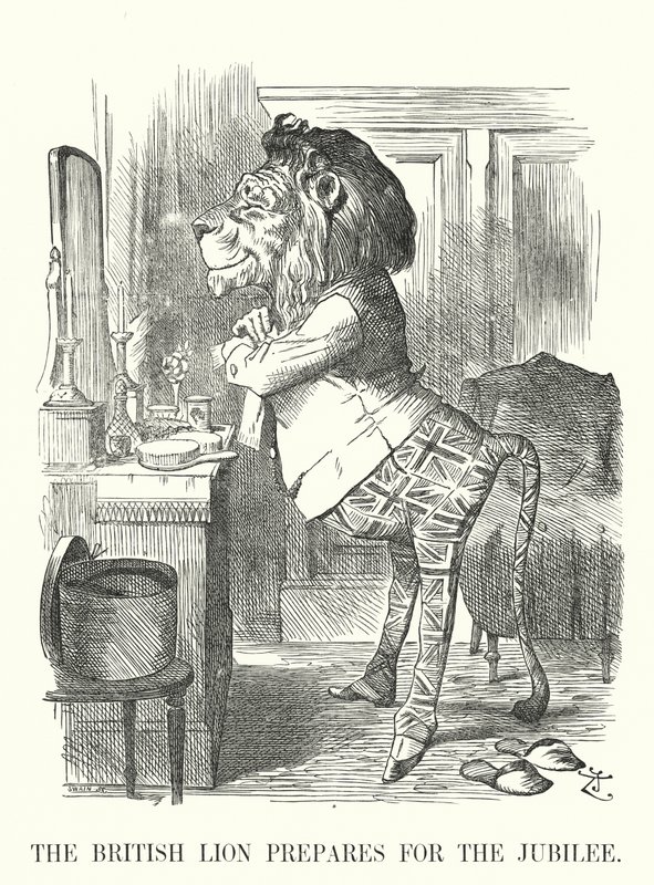 Cartone animato di Punch: Il leone britannico si prepara per il Giubileo - Giubileo d