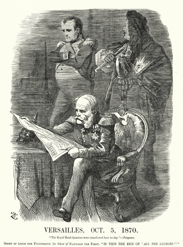 Cartone animato Punch: Versailles, 5 ottobre 1870 - l