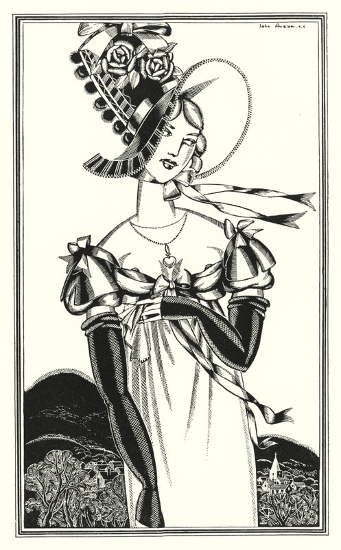 Illustrazione per Don Giovanni di Lord Byron: Un cappello, che il sesso femminile indossa da John Austen