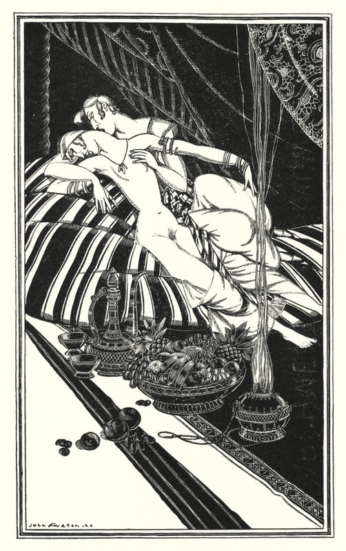 Illustrazione per Don Juan di Lord Byron: Haidee e Juan non erano sposati, la colpa era loro, non mia da John Austen