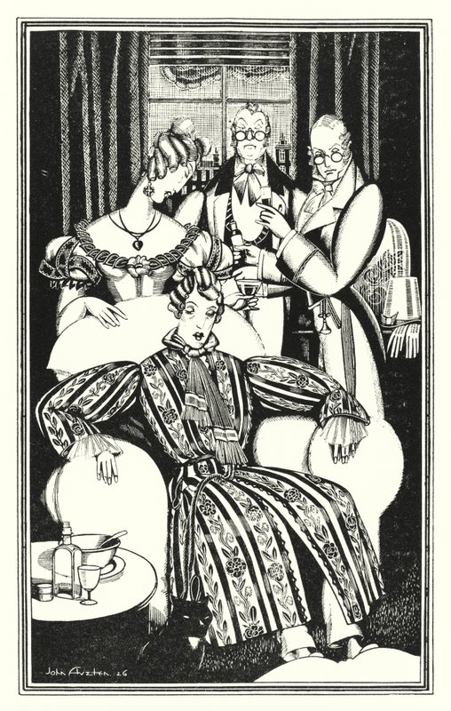 Illustrazione per Don Juan di Lord Byron: Non so come, ma si ammalò da John Austen
