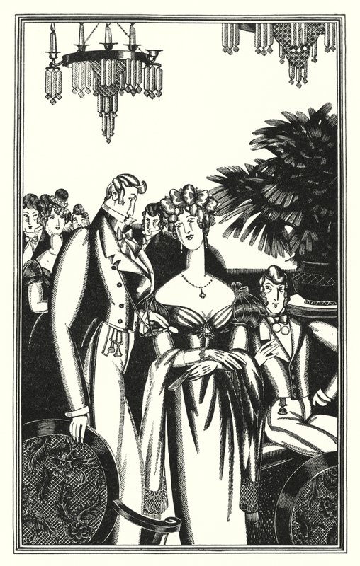 Illustrazione per Don Juan di Lord Byron: Juan fu accolto nella migliore società da John Austen