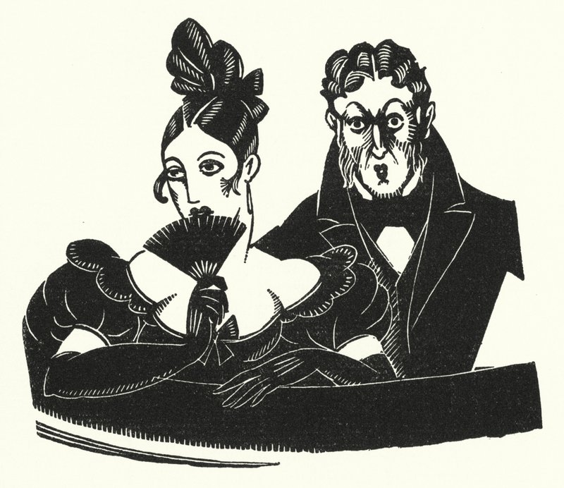 Illustrazione per Madame Bovary di Gustave Flaubert da John Austen