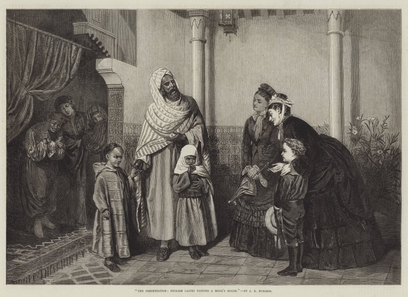 La presentazione, signore inglesi in visita a una casa moresca da John Bagnold Burgess