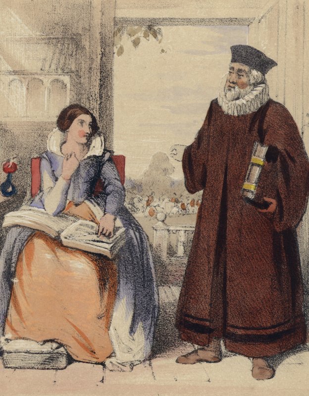 Rogert Ascham, tutore della regina Elisabetta I da John Callcott Horsley