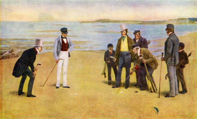 Il Stymie, un quartetto che gioca a golf a North Berwick da John Charles (after) Dollman