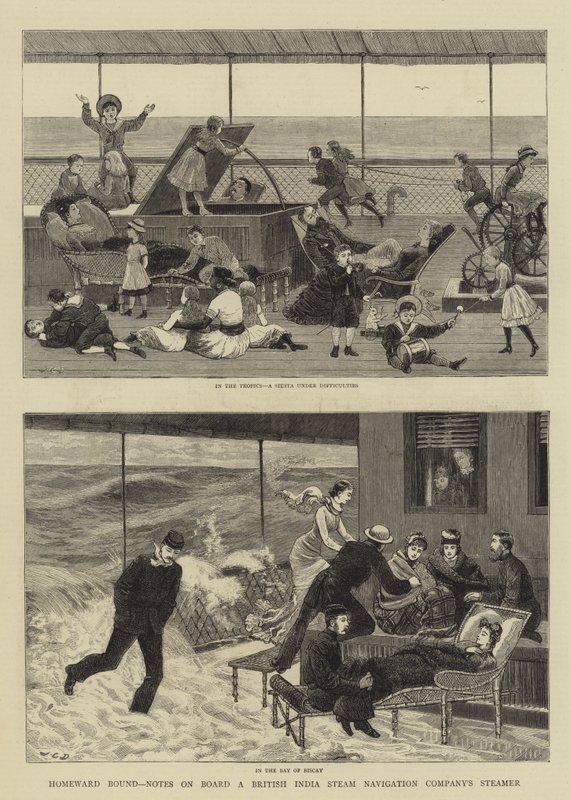 Verso casa, Note a bordo di un piroscafo della British India Steam Navigation Company da John Charles Dollman