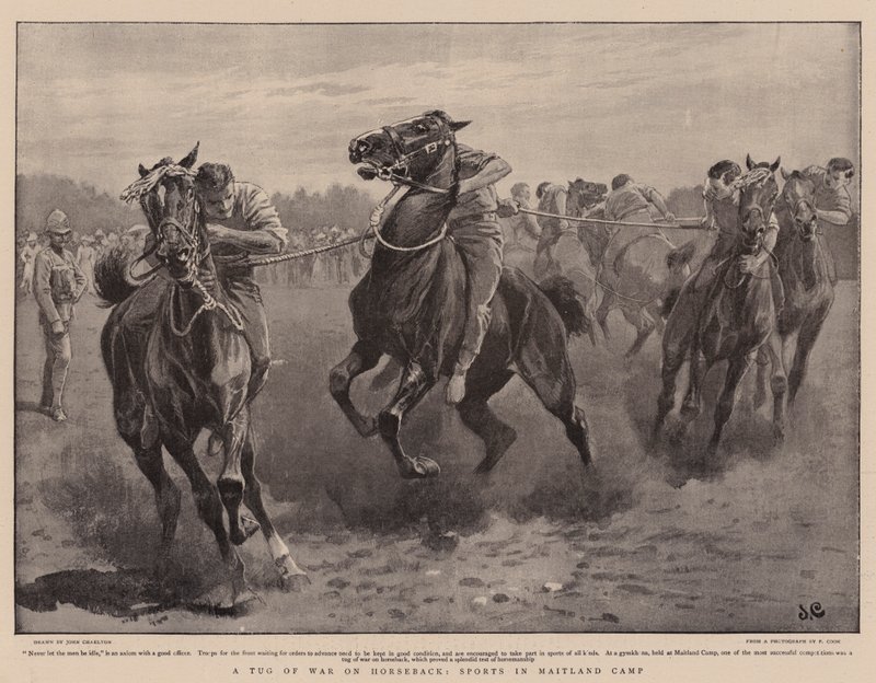 Tiro alla fune a cavallo, Sport nel campo di Maitland da John Charlton