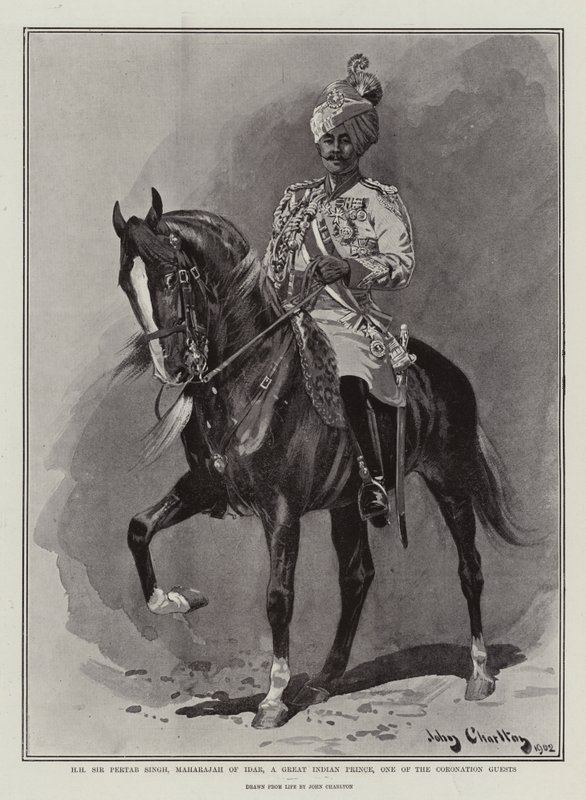 H H Sir Pertab Singh, Maharajah di Idar, un grande principe indiano, uno degli ospiti dell