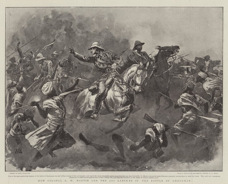Come il colonnello R H Martin guidò i 21st Lancers nella battaglia di Omdurman da John Charlton