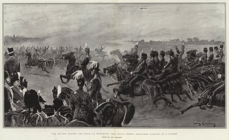 La parata davanti allo Scià a Woolwich, l