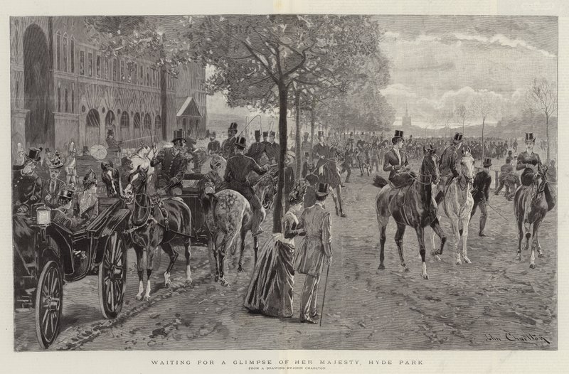 In attesa di uno sguardo di Sua Maestà, Hyde Park da John Charlton