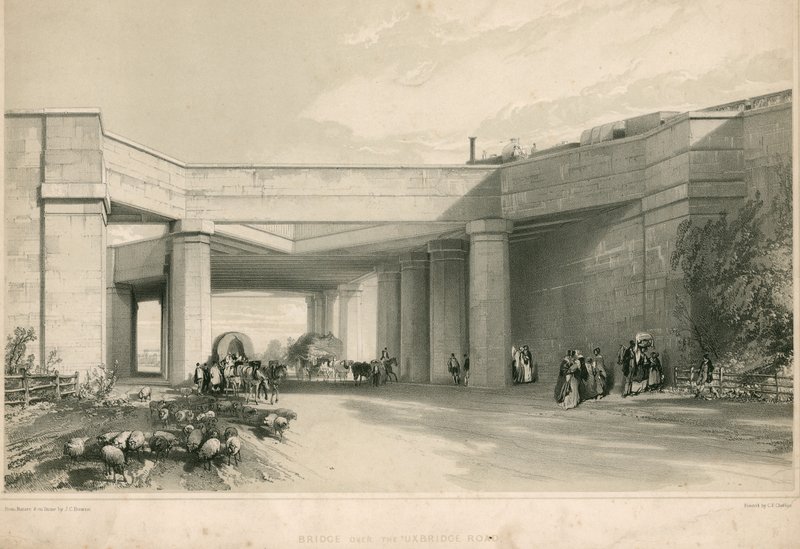 Ponte sulla Uxbridge Road, Londra da John Cooke Bourne
