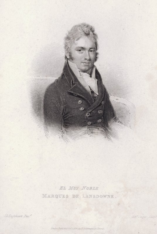 Henry Petty-Fitzmaurice, 3° Marchese di Lansdowne, politico Whig inglese, Segretario di Stato per gli Affari Interni e Cancelliere dello Scacchiere (incisione) da John Cox Dillman (after) Engleheart