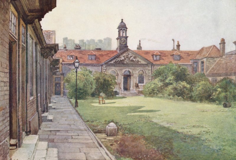 Londra perduta: Almshouses di Lady Dacre, Giardino Frontale da John Crowther