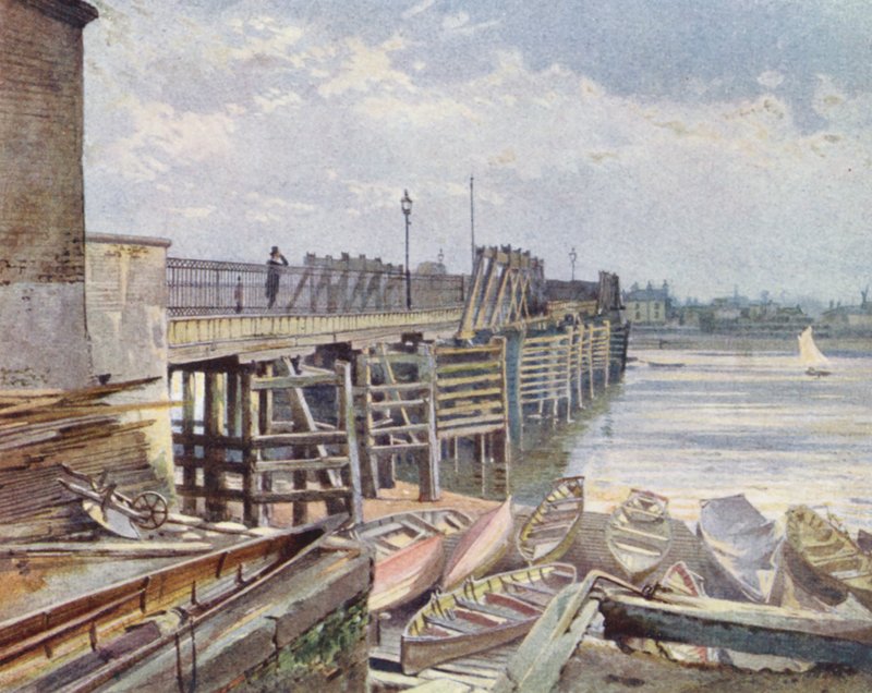 Londra perduta: Vecchio ponte di Battersea, dalla riva nord da John Crowther
